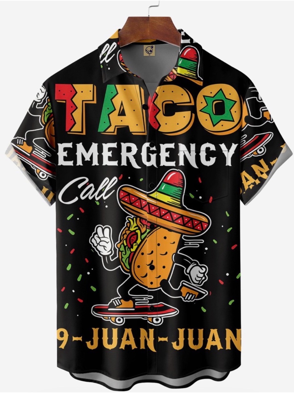 Men's Hardaddy Taco Emergency Short-Sleeve Button-Down Shirt